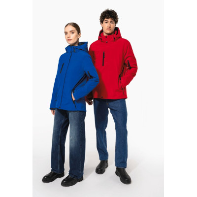 Men's hooded softshell lined parka